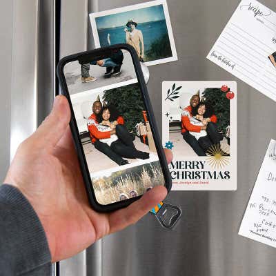 Modern Holiday Photo Magnet - alternate view