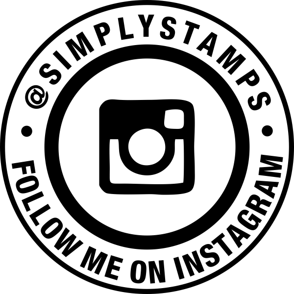 Follow Me On Instagram Handle Round Stamp