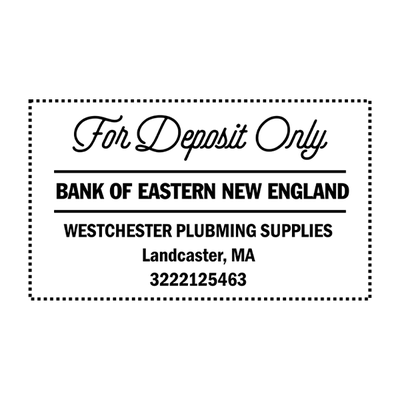Elegant Script For Deposit Only Financial Stamp - alternate view