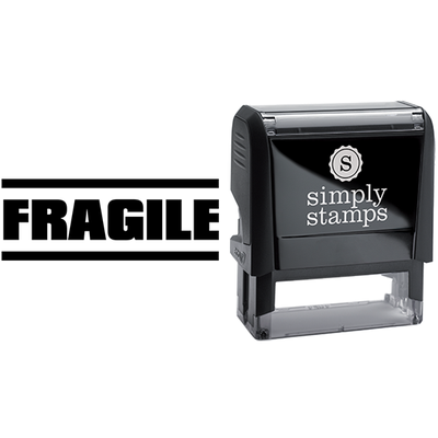 Fragile in Block Lettering Business Stamp