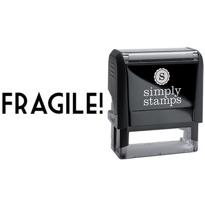 Fragile with Exclamation Point Business Stamp