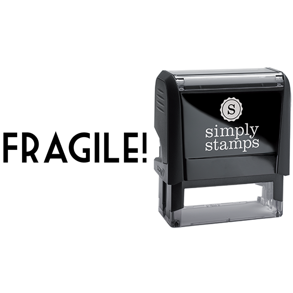 Fragile with Exclamation Point Business Stamp