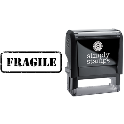 Fragile in Army Stamp Lettering Business Stamp