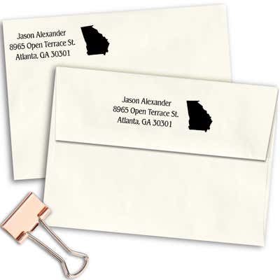 Georgia Return Address Stamp - alternate view