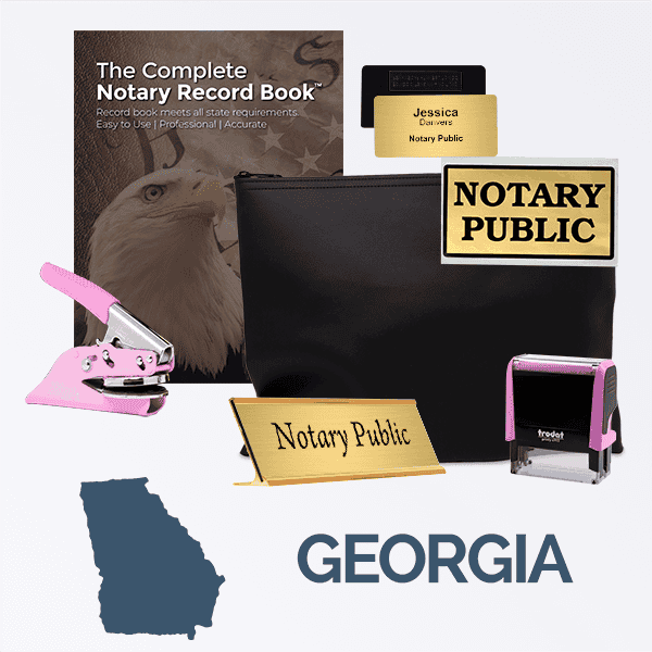 Georgia Pink Deluxe Notary Kit