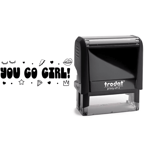 You Go Girl Teacher Stamp with Body