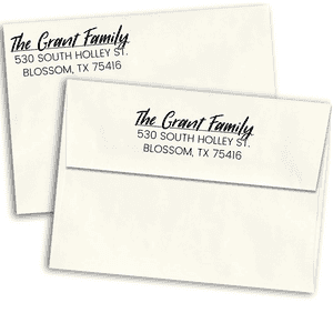 Grant Italic Return Address Stamp