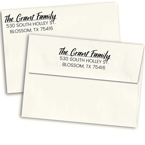 Grant Italic Return Address Stamp