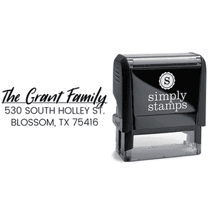Grant Italic Return Address Stamp