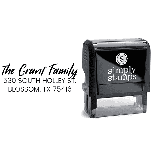 Grant Italic Return Address Stamp