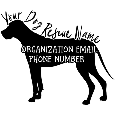 Great Dane Dog 3-Line Stamp