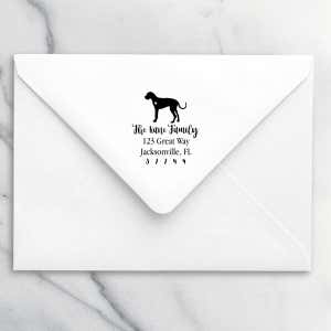 Great Dane Love Address Stamp
