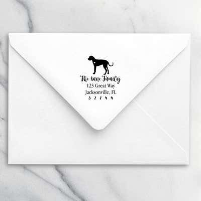 Great Dane Love Address Stamp - alternate view