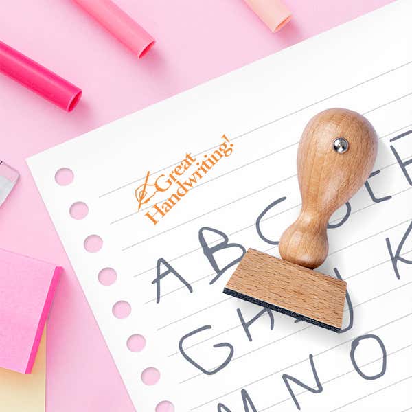 Pencil in Hand Great Handwriting Stamp