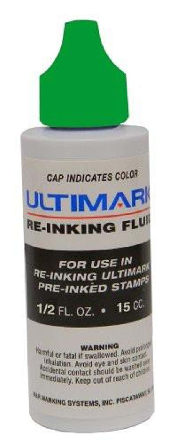 Ultimark Green 1/4 oz Refill Ink Bottle