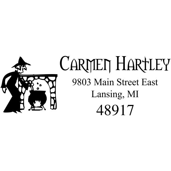 Witches Brew Halloween Address Stamp