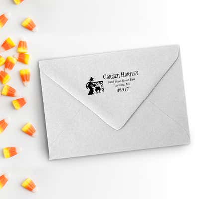 Witches Brew Halloween Return Address Stamp - alternate view