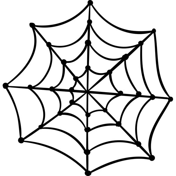 Spooky Spider Web Halloween Craft Stamp | 2" x 2"