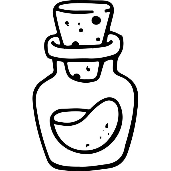 Potion Bottle Halloween 2" x 2" Craft Stamp