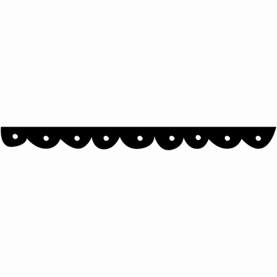 Hand Drawn Scallop Border Stamp