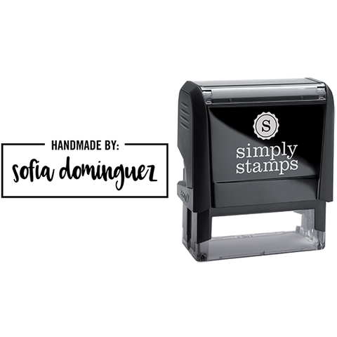 Handmade by Custom Name Business Stamp