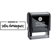Handmade by Custom Name Business Stamp