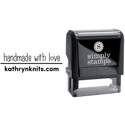 Handmade with Love Custom Name Business Stamp