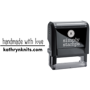 Handmade with Love Custom Name Business Stamp
