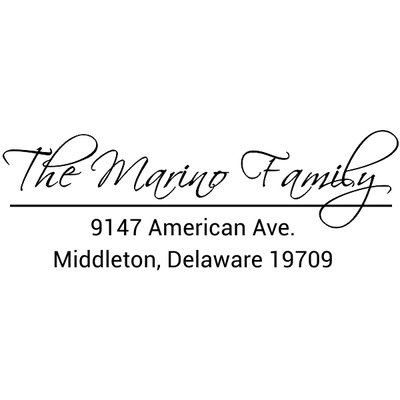 Marino Family Handwritten Address Stamp