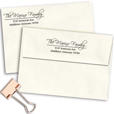 Marino Family Handwritten Address Stamp - alternate view