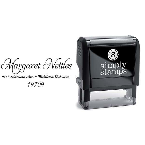 Nettles Handwritten Address Stamp Body and Design