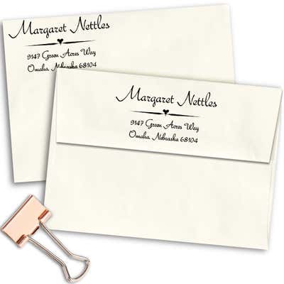 Nettles Deco Handwritten Address Stamp - alternate view