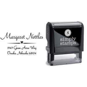 Nettles Deco Handwritten Address Stamp Body and Design