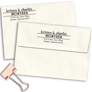 Mcintosh Handwritten Address Stamp Imprint Examples on Envelopes