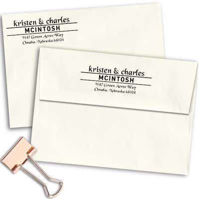 Mcintosh Handwritten Address Stamp - alternate view