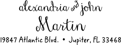 Martin Handwritten Address Stamp