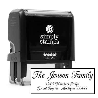 Jenson Family Handwritten Address Stamp - alternate view