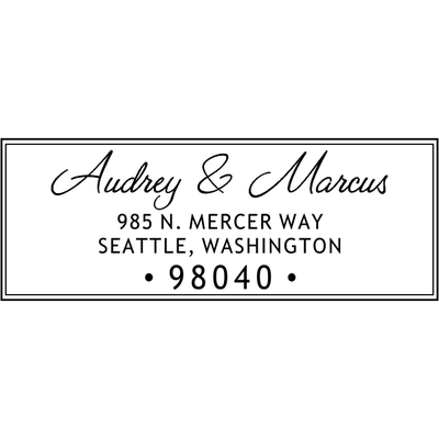 Lovers Script Return Address Stamp