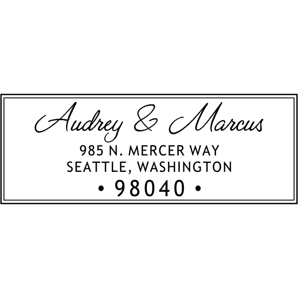 Lovers Script Return Address Stamp