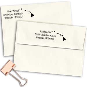 Hawaii Return Address Stamp Imprint Example