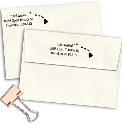 Hawaii Return Address Stamp - alternate view