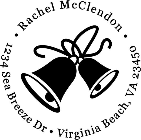 Double Bells Return Address Stamp