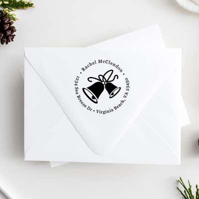 Double Bells Return Address Stamp - alternate view