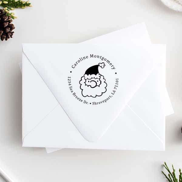 Montgomery Santa Claus Return Address Stamp Imprint Examples on Envelopes