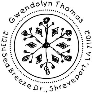 Hand Drawn Snowflake Custom Return Address Stamp