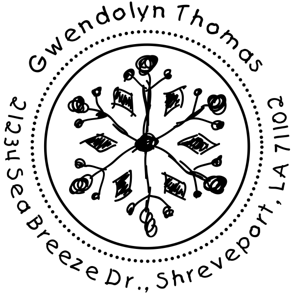Hand Drawn Snowflake Custom Return Address Stamp
