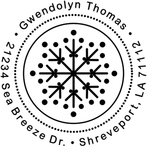 Winter Snowflake Custom Return Address Stamp