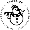 Cute Snowman With Scarf Custom Return Address Stamp