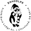 Wide Eyed Cute Penguin Custom Return Address Stamper