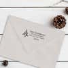 Dotted Rectangle Christmas Tree Address Stamp Imprint Example